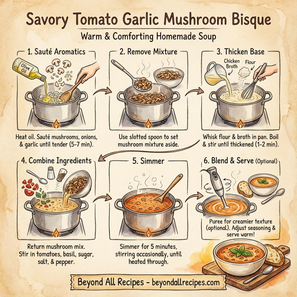 Savory Tomato Garlic Mushroom Bisque instructions