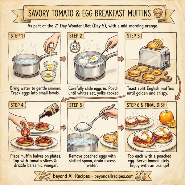 Savory Tomato & Egg Breakfast Muffins instructions