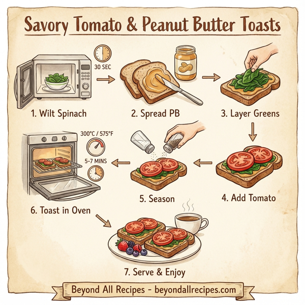 Savory Tomato & Peanut Butter Toasts instructions