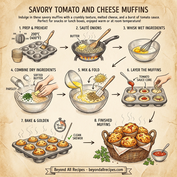 Savory Tomato and Cheese Muffins instructions