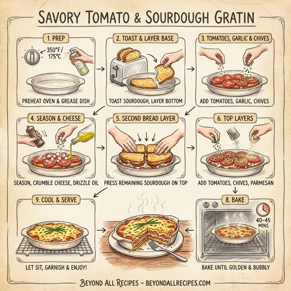 Savory Tomato and Sourdough Gratin instructions