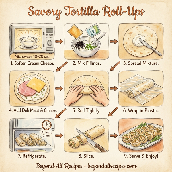 Savory Tortilla Roll-Ups instructions