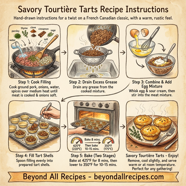 Savory Tourtière Tarts instructions