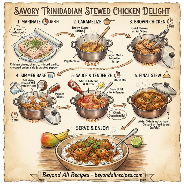 Savory Trinidadian Stewed Chicken Delight instructions