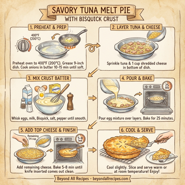 Savory Tuna Melt Pie with Bisquick Crust instructions