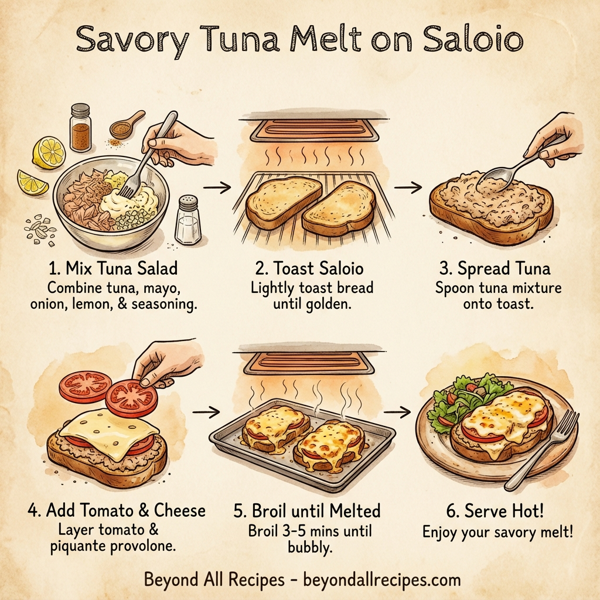 Savory Tuna Melt on Saloio instructions