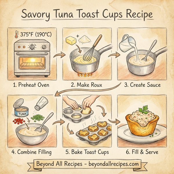 Savory Tuna Toast Cups instructions