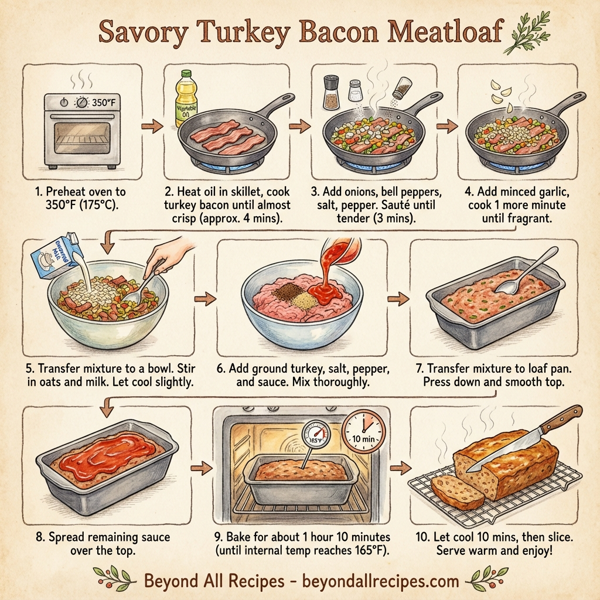 Savory Turkey Bacon Meatloaf instructions