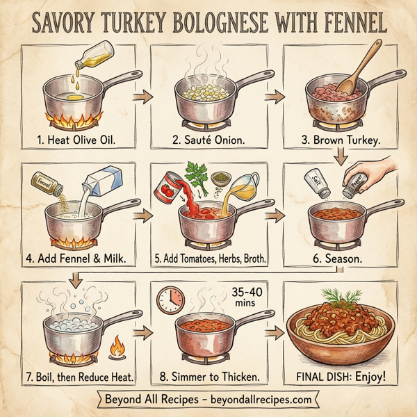 Savory Turkey Bolognese with Fennel instructions