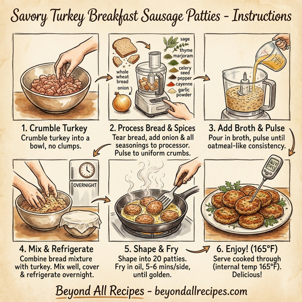 Savory Turkey Breakfast Sausage Patties instructions