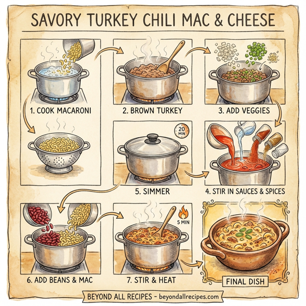 Savory Turkey Chili Mac & Cheese instructions