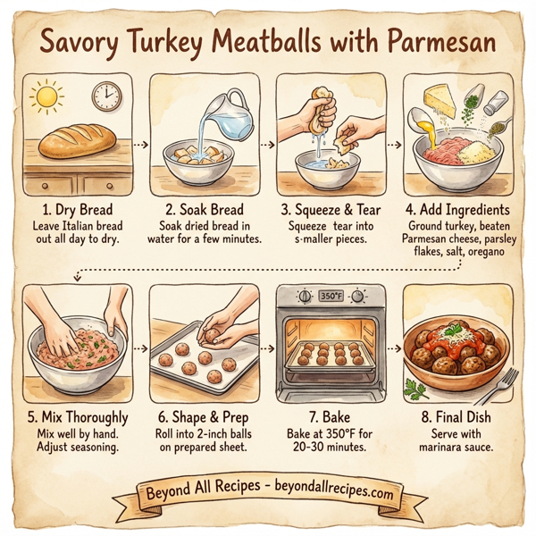 Savory Turkey Meatballs with Parmesan instructions