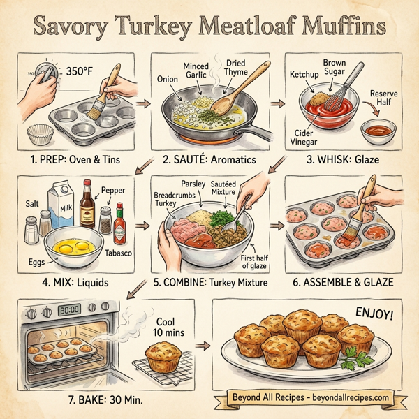 Savory Turkey Meatloaf Muffins instructions