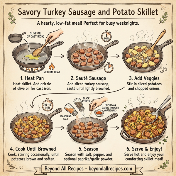 Savory Turkey Sausage and Potato Skillet instructions