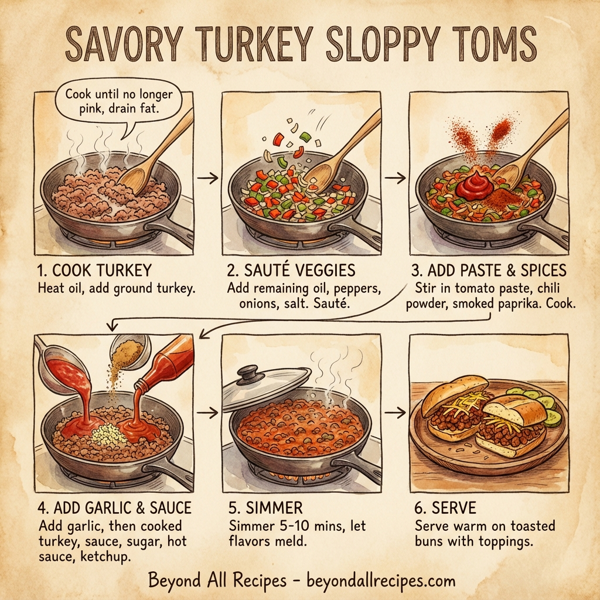 Savory Turkey Sloppy Toms instructions