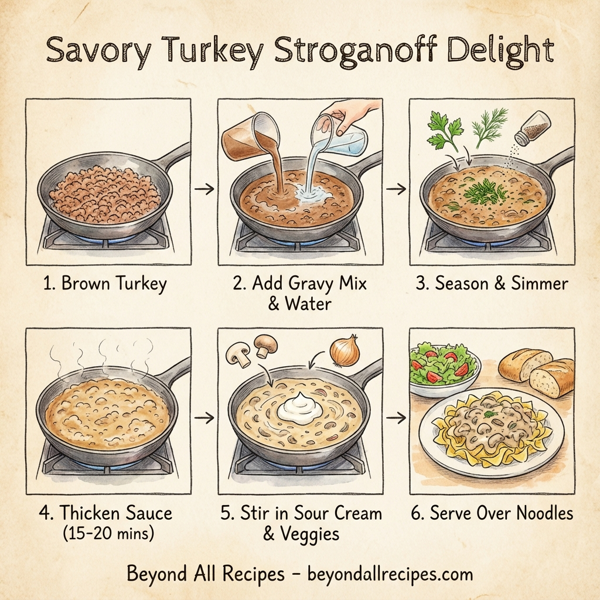 Savory Turkey Stroganoff Delight instructions