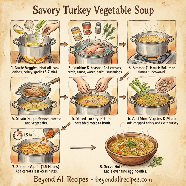 Savory Turkey Vegetable Soup instructions