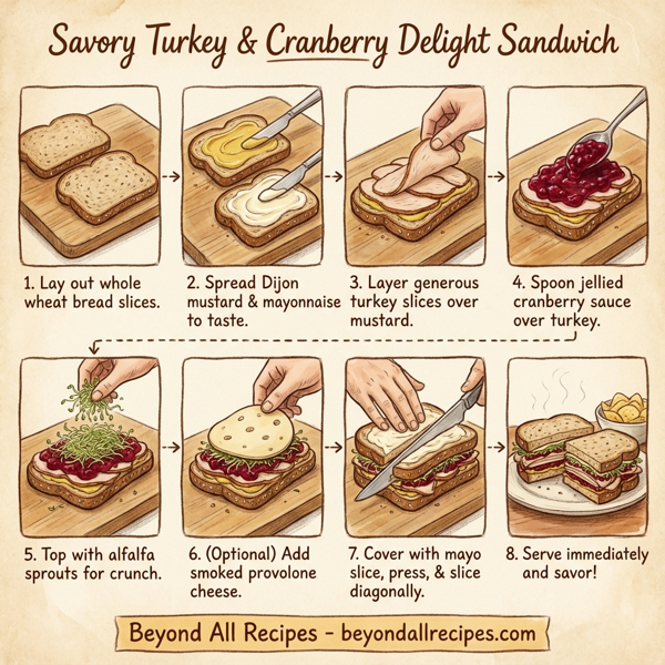 Savory Turkey & Cranberry Delight Sandwich instructions
