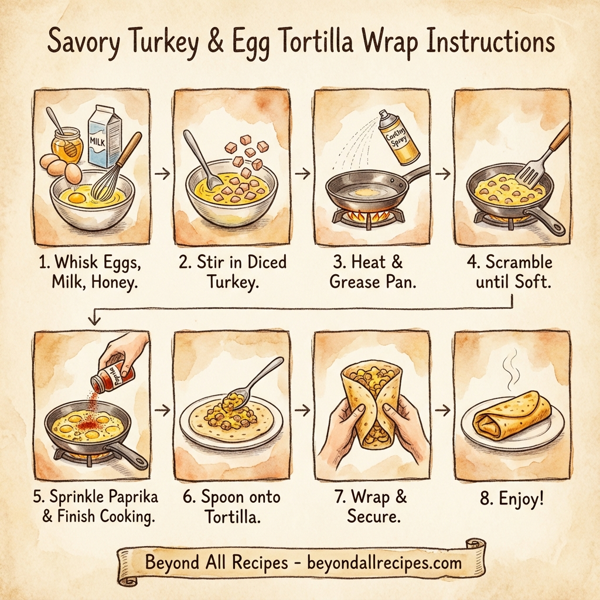 Savory Turkey & Egg Tortilla Wrap instructions