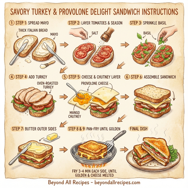 Savory Turkey & Provolone Delight Sandwich instructions