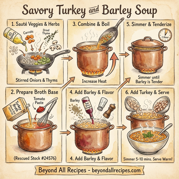Savory Turkey and Barley Soup instructions