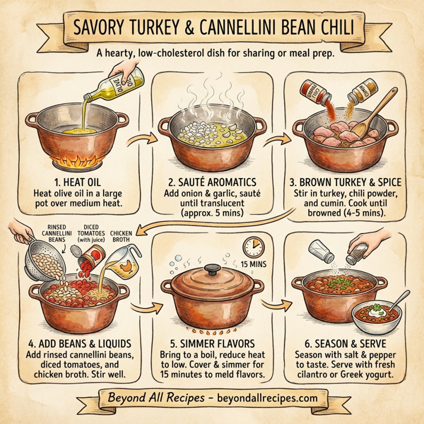 Savory Turkey and Cannellini Bean Chili instructions