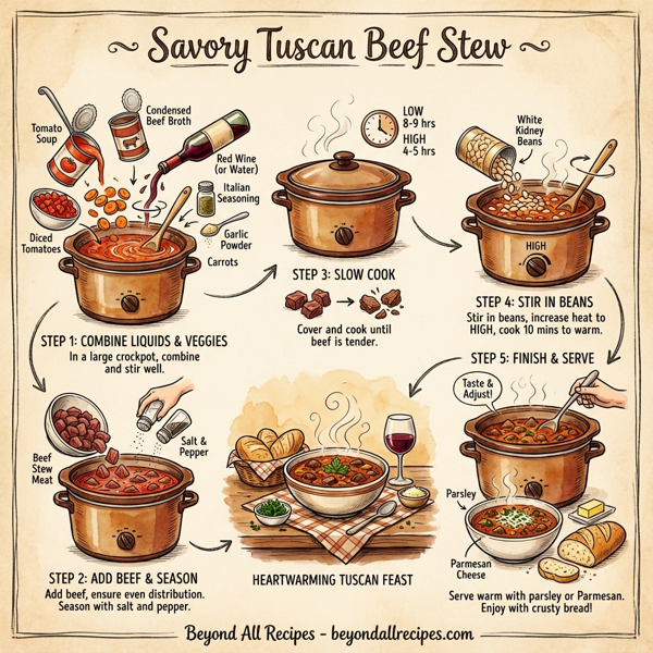 Savory Tuscan Beef Stew instructions