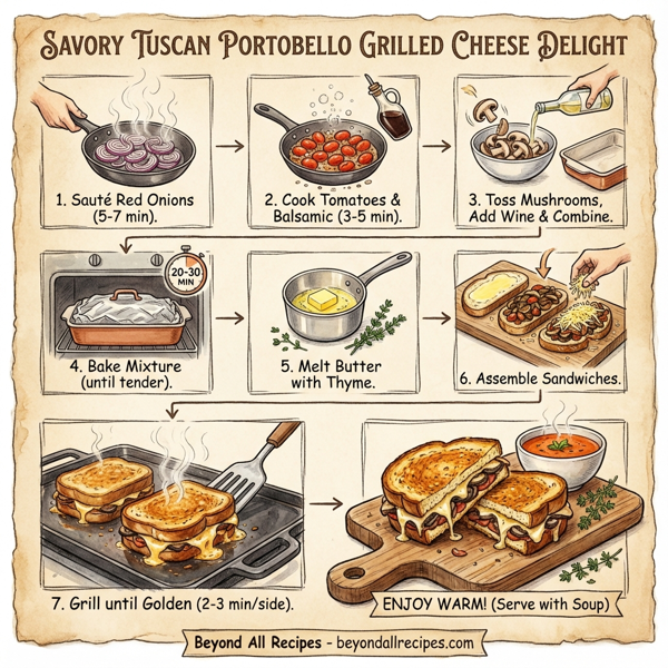 Savory Tuscan Portobello Grilled Cheese Delight instructions