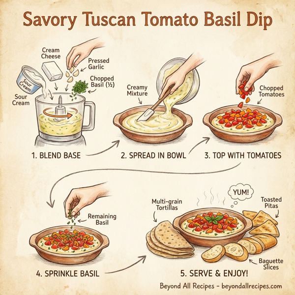 Savory Tuscan Tomato Basil Dip instructions