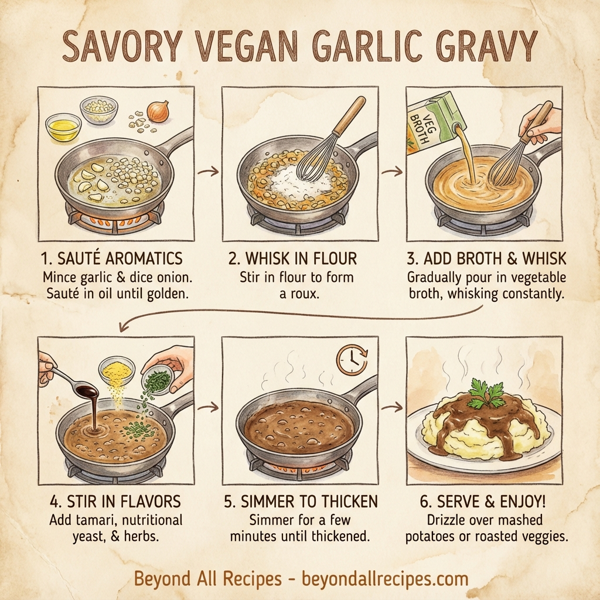 Savory Vegan Garlic Gravy instructions