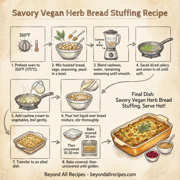 Savory Vegan Herb Bread Stuffing instructions