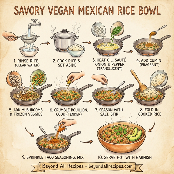 Savory Vegan Mexican Rice Bowl instructions