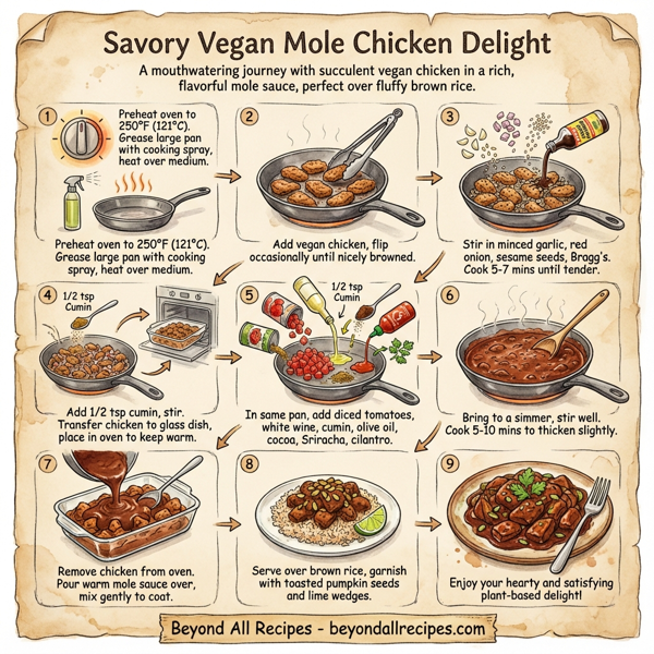 Savory Vegan Mole Chicken Delight instructions