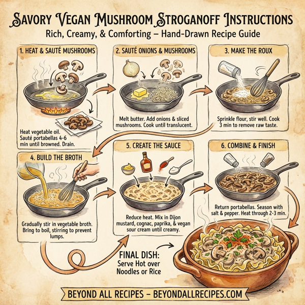 Savory Vegan Mushroom Stroganoff instructions
