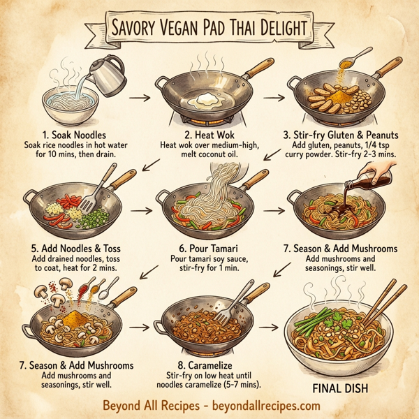 Savory Vegan Pad Thai Delight instructions