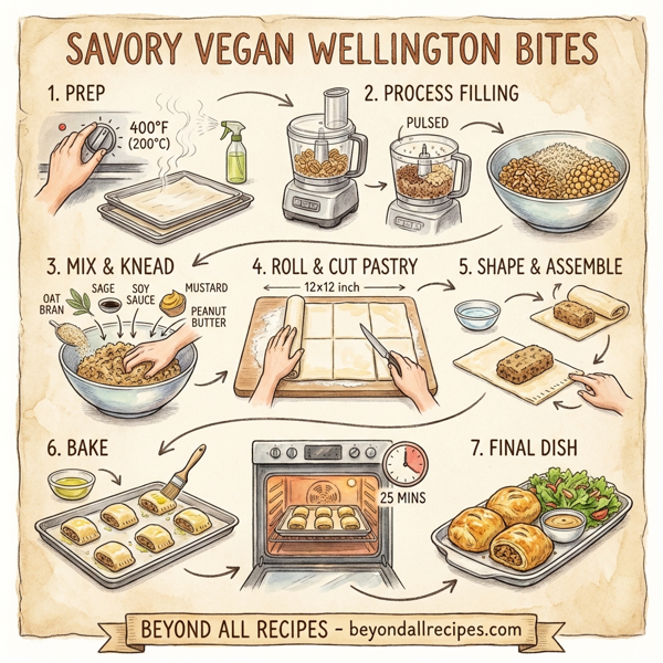 Savory Vegan Wellington Bites instructions