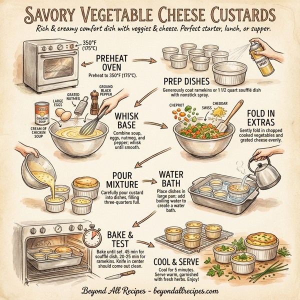 Savory Vegetable Cheese Custards instructions