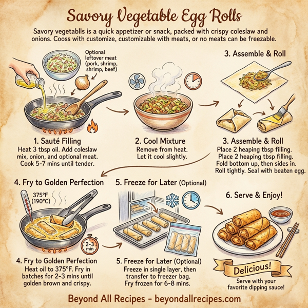 Savory Vegetable Egg Rolls instructions
