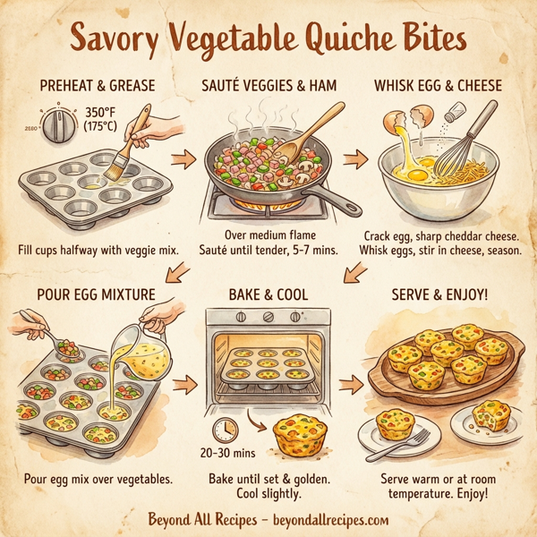 Savory Vegetable Quiche Bites instructions