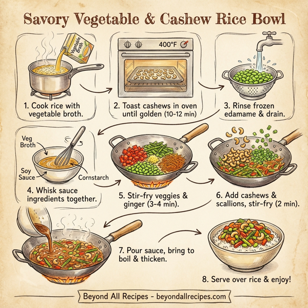 Savory Vegetable & Cashew Rice Bowl instructions
