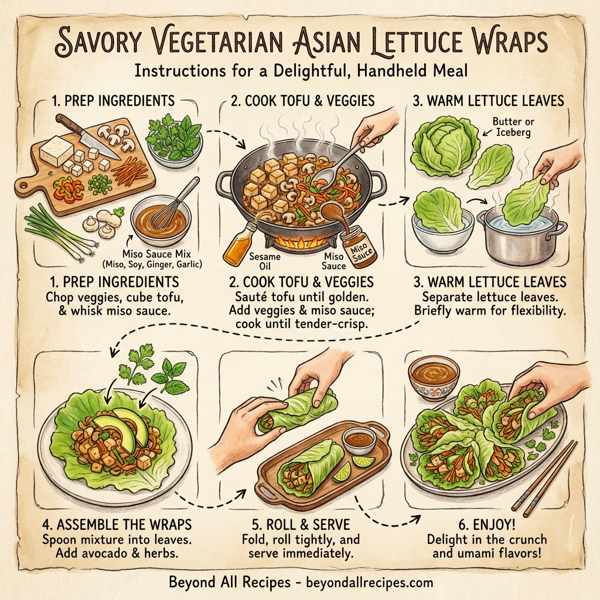 Savory Vegetarian Asian Lettuce Wraps instructions