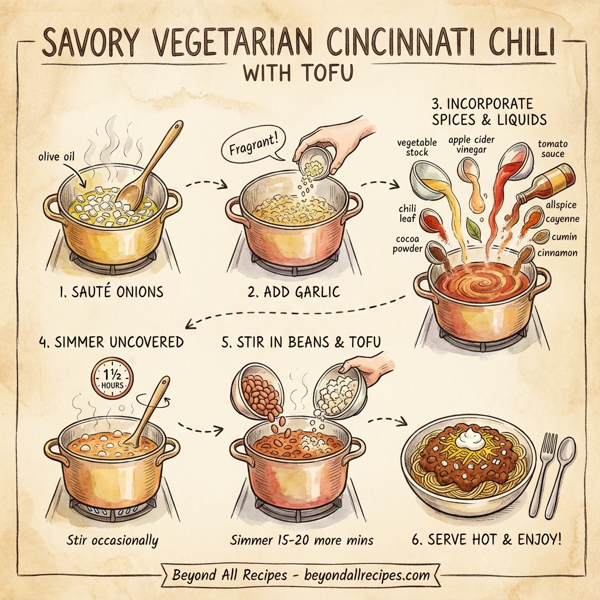 Savory Vegetarian Cincinnati Chili with Tofu instructions
