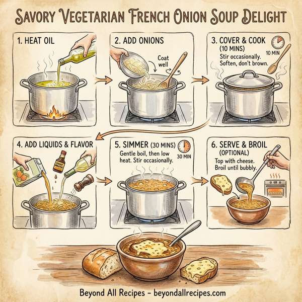Savory Vegetarian French Onion Soup Delight instructions