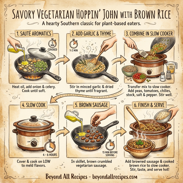 Savory Vegetarian Hoppin' John with Brown Rice instructions