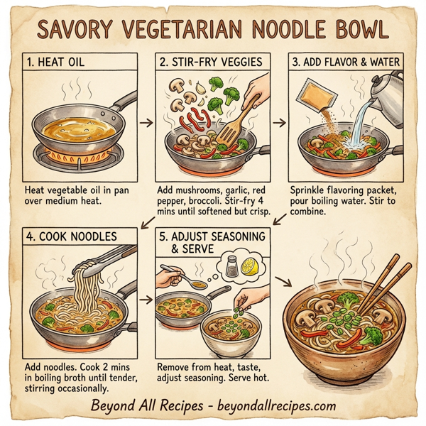 Savory Vegetarian Noodle Bowl instructions