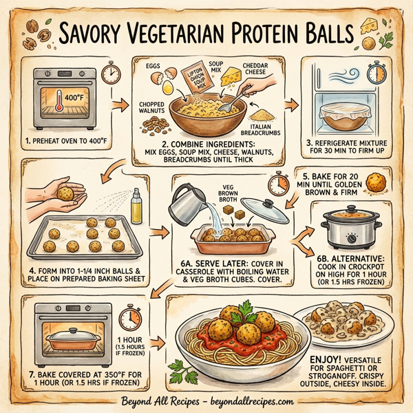 Savory Vegetarian Protein Balls instructions