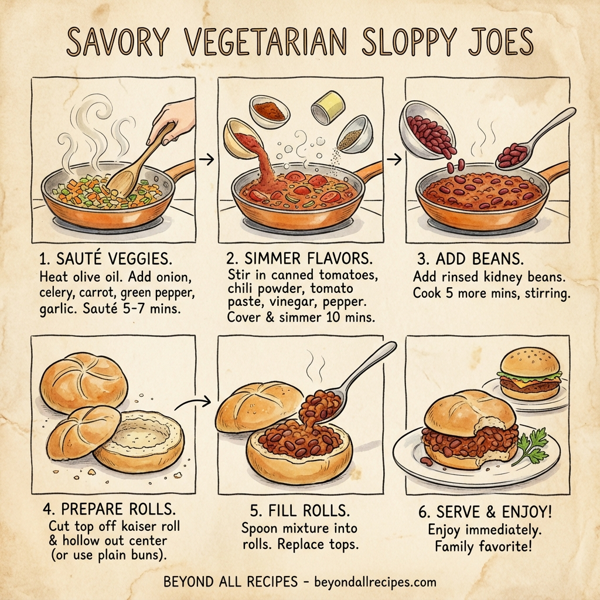 Savory Vegetarian Sloppy Joes instructions