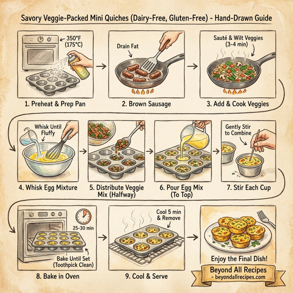 Savory Veggie-Packed Mini Quiches (Dairy-Free, Gluten-Free) instructions