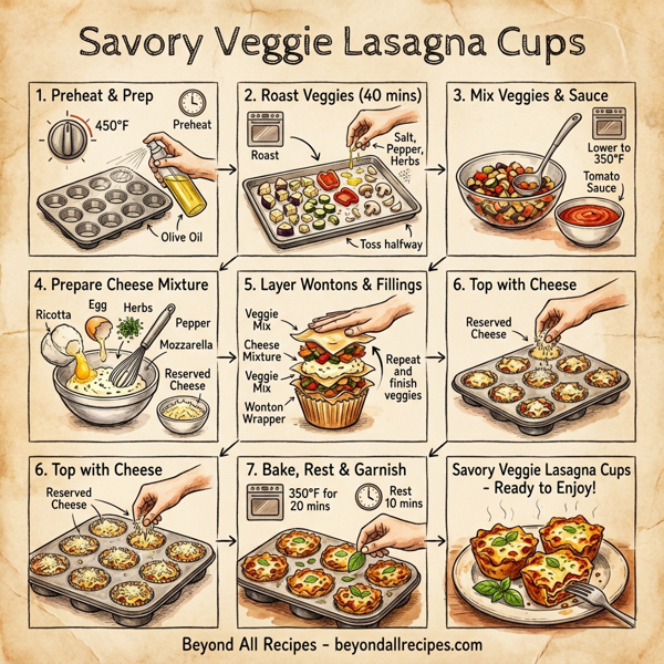 Savory Veggie Lasagna Cups instructions