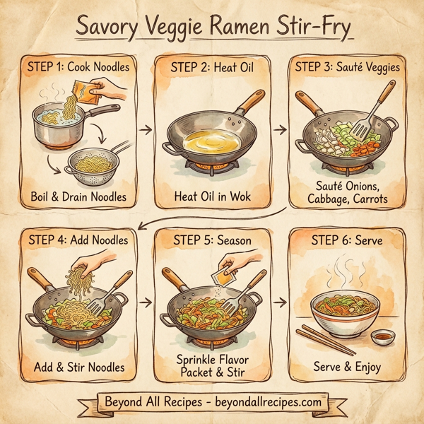 Savory Veggie Ramen Stir-Fry instructions